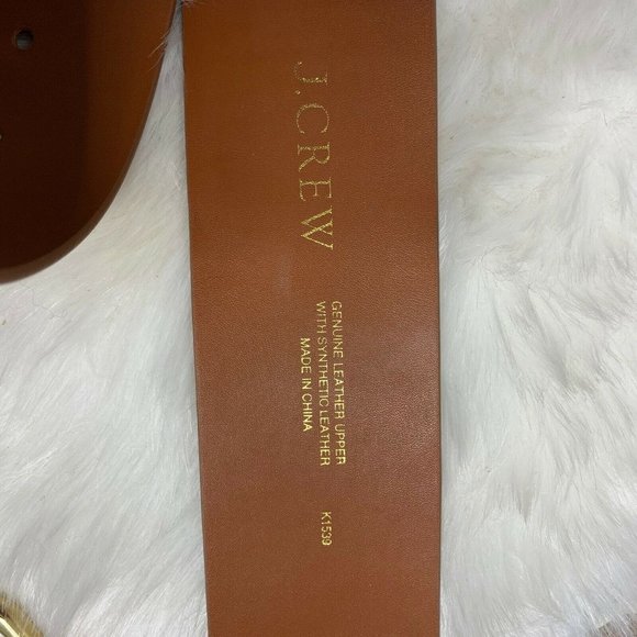 J.Crew wide cognac colored brown belt size large - Picture 4 of 5